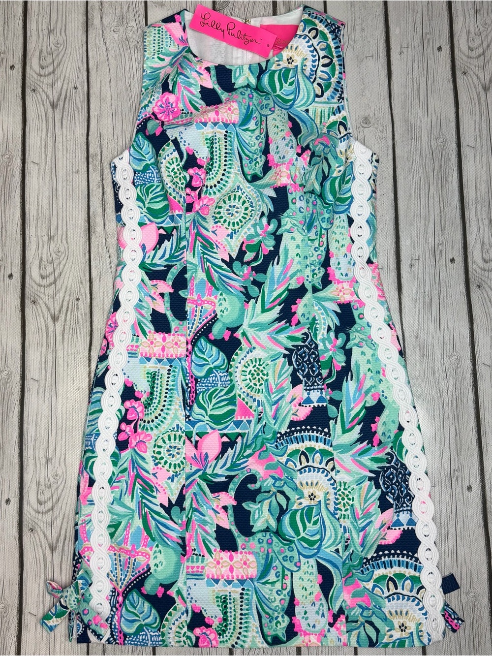 NWT Lilly Pulitzer Women's 0 Mila Stretch Shift Lookin Sharp Sleeveless Dress